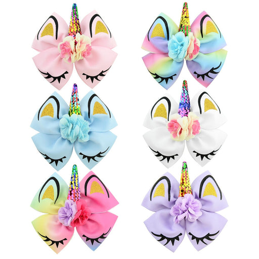 Wholesale children flip sequins hot stamped bow hairpin JDC-HC-Xiane009 Hair Clips 仙儿 Wholesale Jewelry JoyasDeChina Joyas De China