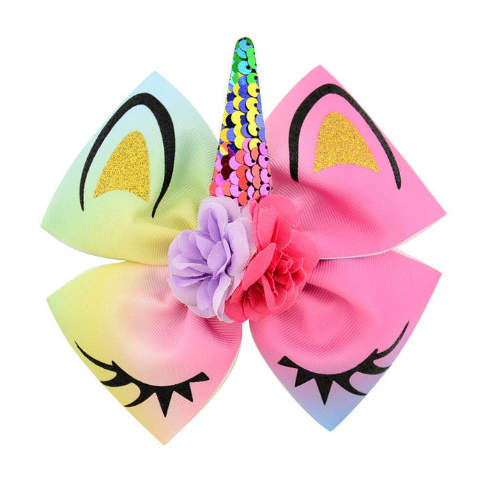 Wholesale children flip sequins hot stamped bow hairpin JDC-HC-Xiane009 Hair Clips 仙儿 5 color Wholesale Jewelry JoyasDeChina Joyas De China