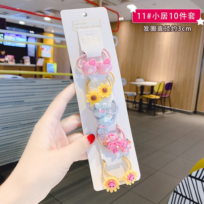 Wholesale children flower dinosaur resin hair cord JDC-HS-XiY002 Hair Scrunchies 昕越 30 Wholesale Jewelry JoyasDeChina Joyas De China