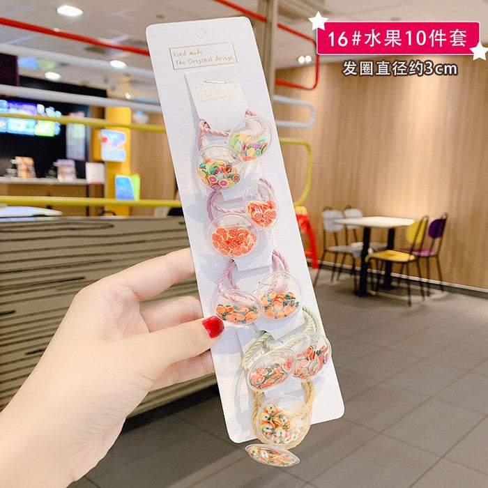 Wholesale children flower dinosaur resin hair cord JDC-HS-XiY002 Hair Scrunchies 昕越 Wholesale Jewelry JoyasDeChina Joyas De China