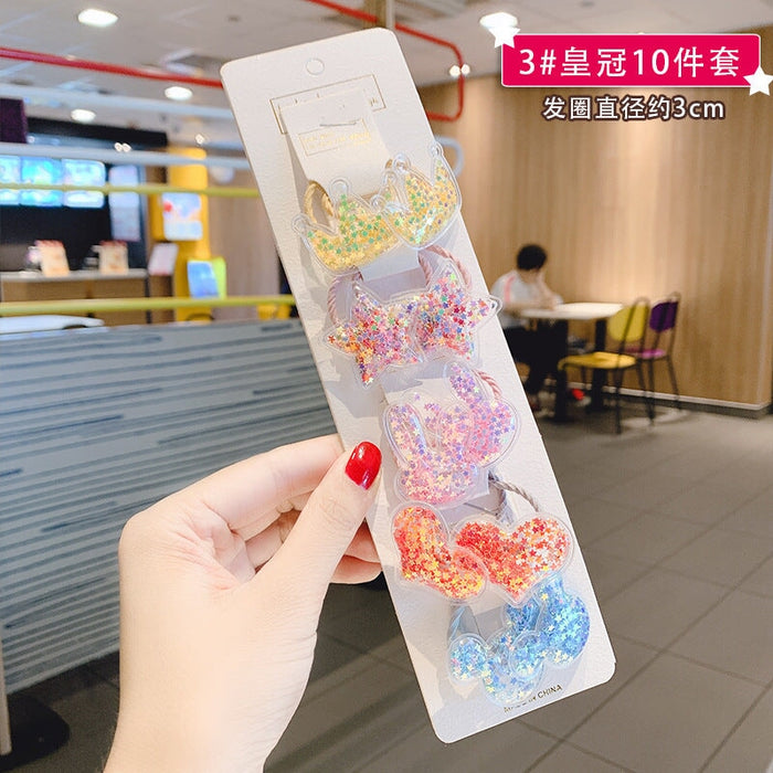 Wholesale children flower dinosaur resin hair cord JDC-HS-XiY002 Hair Scrunchies 昕越 Wholesale Jewelry JoyasDeChina Joyas De China