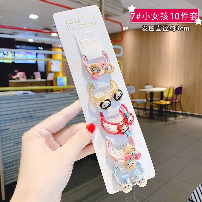 Wholesale children flower dinosaur resin hair cord JDC-HS-XiY002 Hair Scrunchies 昕越 Wholesale Jewelry JoyasDeChina Joyas De China