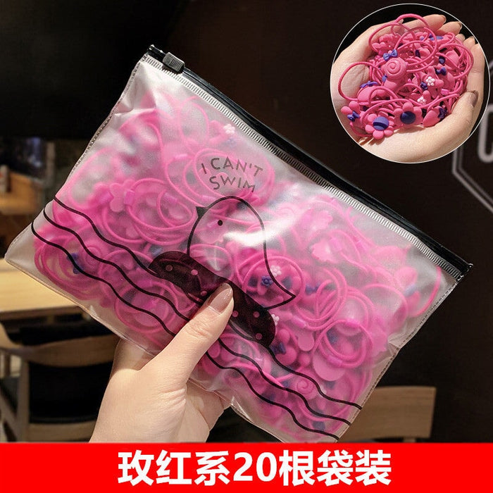 Wholesale children flower hair rope JDC-HS-XiY001 Hair Scrunchies 昕越 Rose 20 root Wholesale Jewelry JoyasDeChina Joyas De China