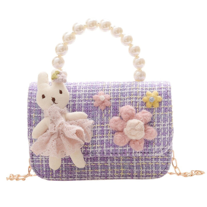 Wholesale Children's Bag Cotton Linen Chain Messenger Bag JDC-SD-GSHN025 Shoulder Bags 浩纳 purple B Wholesale Jewelry JoyasDeChina Joyas De China