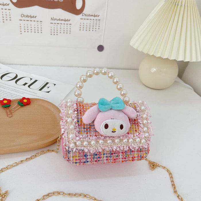 Wholesale Children's Bag Pearl Cotton Linen Chain Diagonal Bag JDC-SD-GSHN022 Shoulder Bags 浩纳 Wholesale Jewelry JoyasDeChina Joyas De China