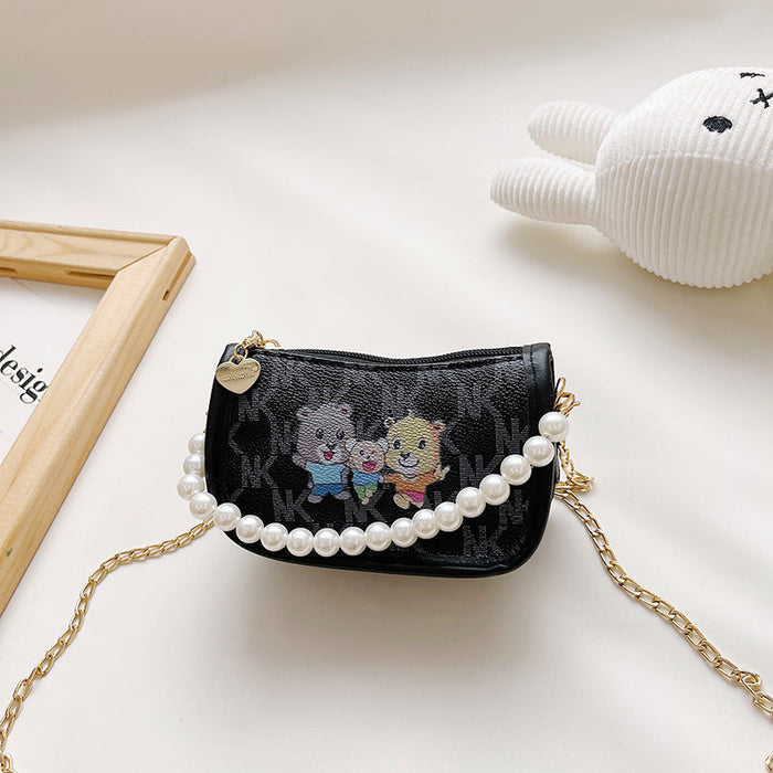 Wholesale Children's Bag PU Leather Cartoon Shoulder Bag JDC-SD-JiaQ092 Shoulder Bags 家庆 black Wholesale Jewelry JoyasDeChina Joyas De China