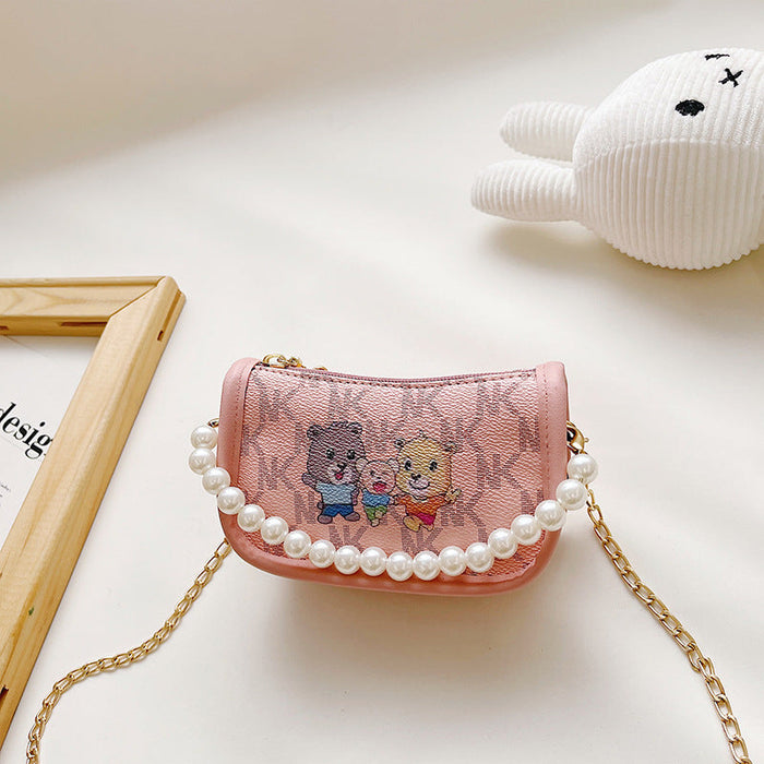 Wholesale Children's Bag PU Leather Cartoon Shoulder Bag JDC-SD-JiaQ092 Shoulder Bags 家庆 pink Wholesale Jewelry JoyasDeChina Joyas De China