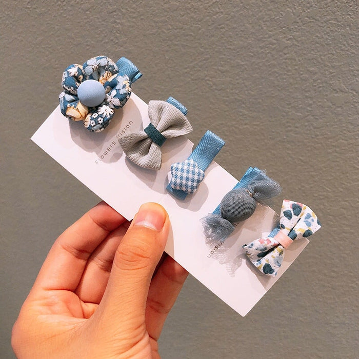 Wholesale Children's Bow Hairpin 5 Piece Set JDC-HC-Shij003 Hair Clips 世景 1 Wholesale Jewelry JoyasDeChina Joyas De China