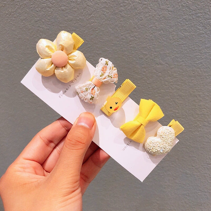 Wholesale Children's Bow Hairpin 5 Piece Set JDC-HC-Shij003 Hair Clips 世景 10 Wholesale Jewelry JoyasDeChina Joyas De China