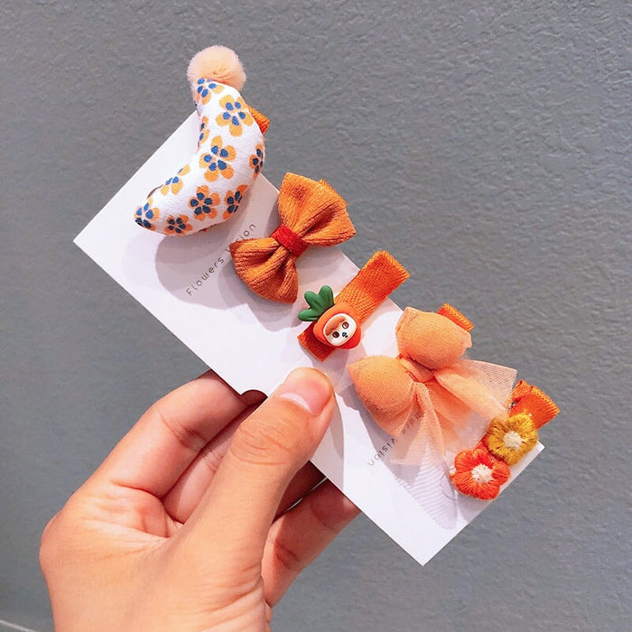 Wholesale Children's Bow Hairpin 5 Piece Set JDC-HC-Shij003 Hair Clips 世景 3 Wholesale Jewelry JoyasDeChina Joyas De China