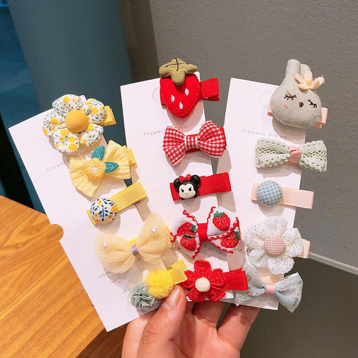 Wholesale Children's Bow Hairpin 5 Piece Set JDC-HC-Shij003 Hair Clips 世景 Wholesale Jewelry JoyasDeChina Joyas De China