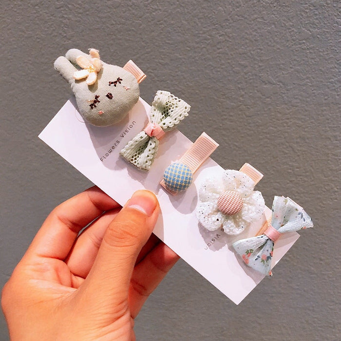 Wholesale Children's Bow Hairpin 5 Piece Set JDC-HC-Shij003 Hair Clips 世景 Wholesale Jewelry JoyasDeChina Joyas De China