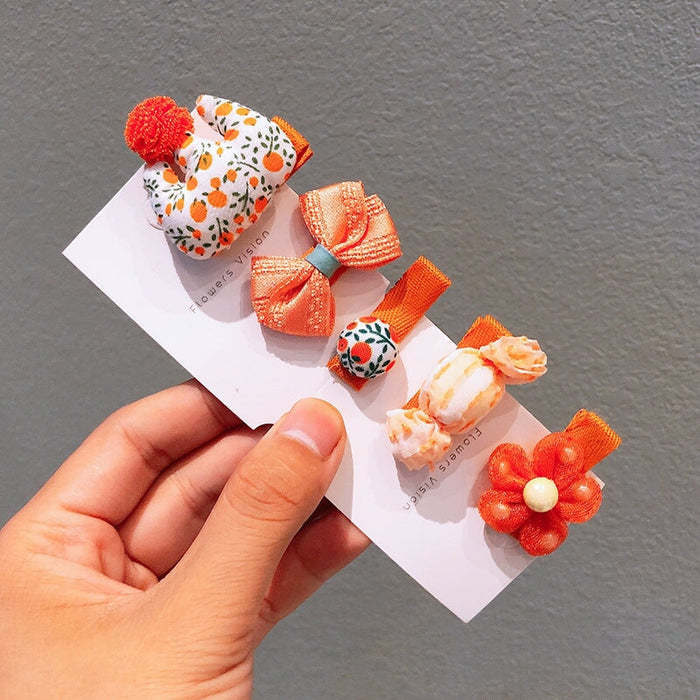 Wholesale Children's Bow Hairpin 5 Piece Set JDC-HC-Shij003 Hair Clips 世景 8 Wholesale Jewelry JoyasDeChina Joyas De China