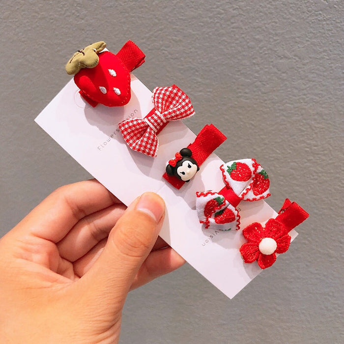 Wholesale Children's Bow Hairpin 5 Piece Set JDC-HC-Shij003 Hair Clips 世景 9 Wholesale Jewelry JoyasDeChina Joyas De China