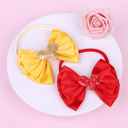 Wholesale Children's Bow Nylon Solid Color Love Headband JDC-HD-GSQN037 Headband 丘诺 Wholesale Jewelry JoyasDeChina Joyas De China