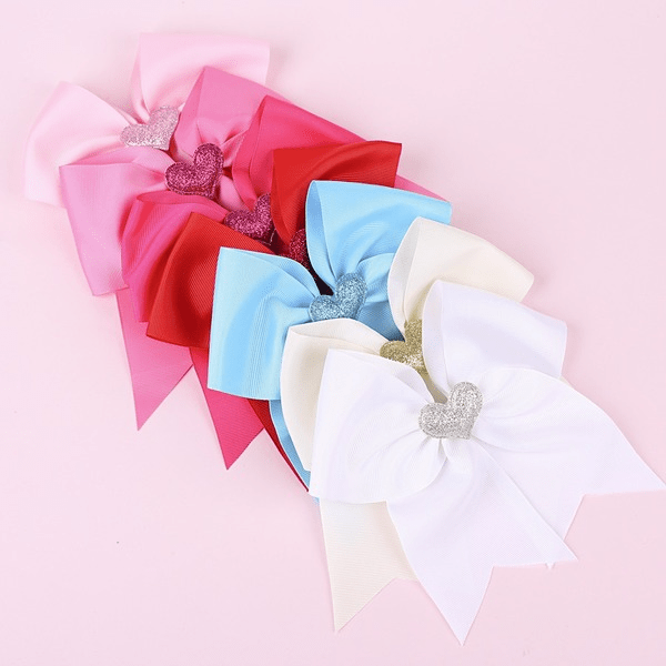 Wholesale Children's Bow Solid Color Love Hair Clip JDC-HC-GSQN029 Hair Clips 丘诺 Wholesale Jewelry JoyasDeChina Joyas De China