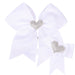 Wholesale Children's Bow Solid Color Love Hair Clip JDC-HC-GSQN029 Hair Clips 丘诺 White (two piece set) Wholesale Jewelry JoyasDeChina Joyas De China