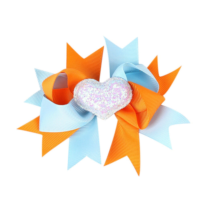 Wholesale Children's Bow Thread With Multilayer Love Colorblock Hair Clip JDC-HC-GSQN030 Hair Clips 丘诺 12# Wholesale Jewelry JoyasDeChina Joyas De China