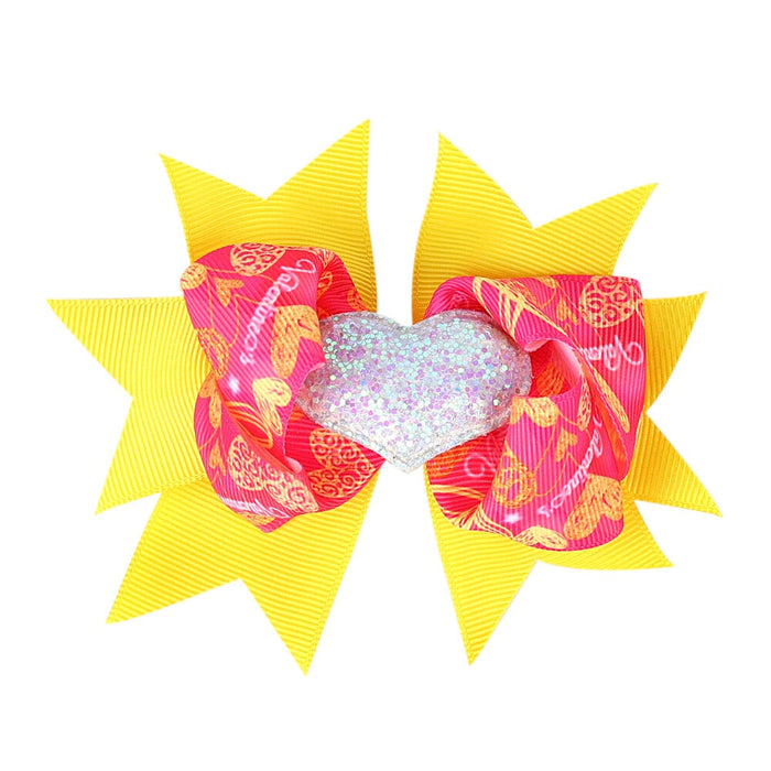 Wholesale Children's Bow Thread With Multilayer Love Colorblock Hair Clip JDC-HC-GSQN030 Hair Clips 丘诺 14# Wholesale Jewelry JoyasDeChina Joyas De China