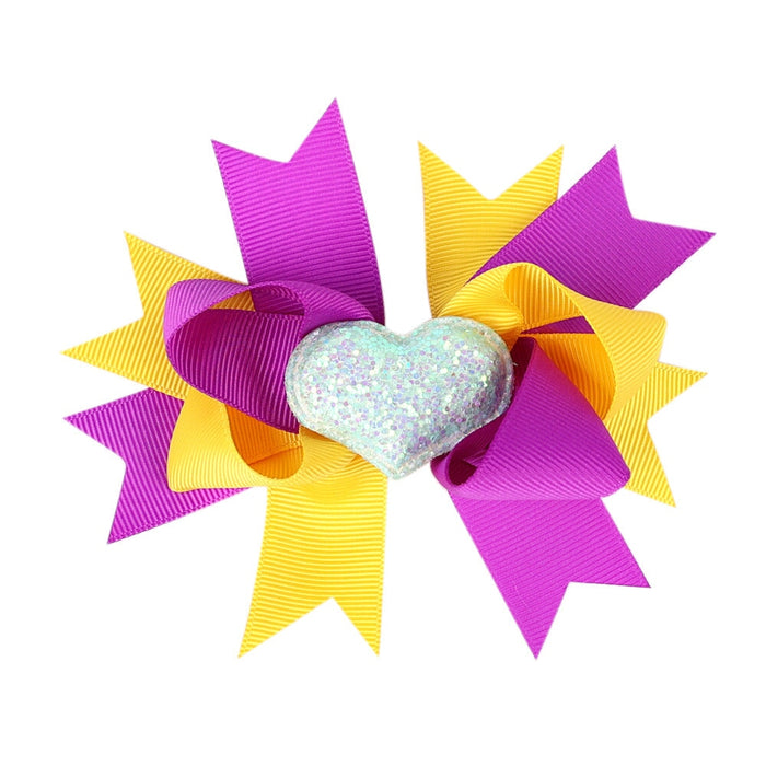 Wholesale Children's Bow Thread With Multilayer Love Colorblock Hair Clip JDC-HC-GSQN030 Hair Clips 丘诺 3# Wholesale Jewelry JoyasDeChina Joyas De China