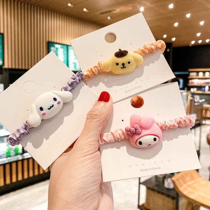 Wholesale children's cartoon plaid large intestine hair loop JDC-HS-ZY001 Hair Scrunchies 紫芸 Wholesale Jewelry JoyasDeChina Joyas De China