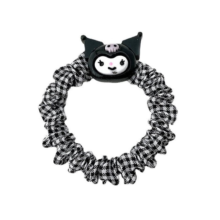 Wholesale children's cartoon plaid large intestine hair loop JDC-HS-ZY001 Hair Scrunchies 紫芸 Wholesale Jewelry JoyasDeChina Joyas De China