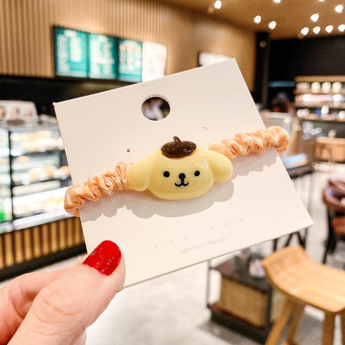 Wholesale children's cartoon plaid large intestine hair loop JDC-HS-ZY001 Hair Scrunchies 紫芸 Wholesale Jewelry JoyasDeChina Joyas De China