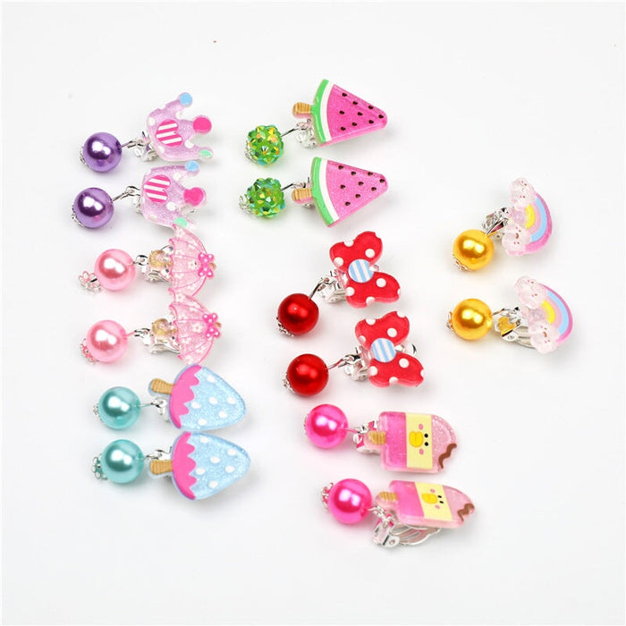 Wholesale Children's Ear Clip Set JDC-ES-Duor003 Earrings 朵蕊 Wholesale Jewelry JoyasDeChina Joyas De China