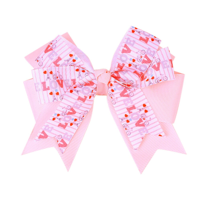 Wholesale Children's Hair Clips Love Bow Colorblock Hair Clips JDC-HC-GSQN034 Hair Clips 丘诺 Wholesale Jewelry JoyasDeChina Joyas De China
