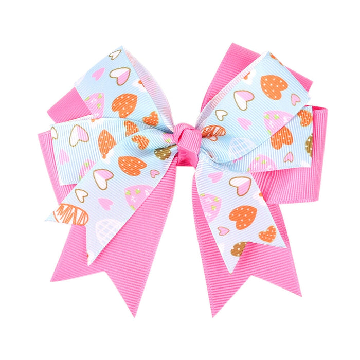 Wholesale Children's Hair Clips Love Bow Colorblock Hair Clips JDC-HC-GSQN034 Hair Clips 丘诺 3# Wholesale Jewelry JoyasDeChina Joyas De China
