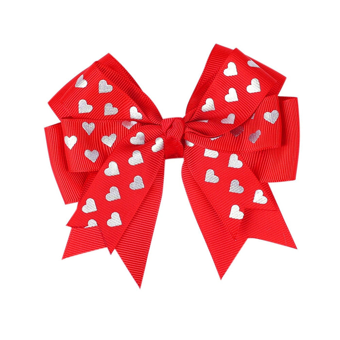 Wholesale Children's Hair Clips Love Bow Colorblock Hair Clips JDC-HC-GSQN034 Hair Clips 丘诺 Wholesale Jewelry JoyasDeChina Joyas De China