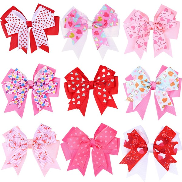 Wholesale Children's Hair Clips Love Bow Colorblock Hair Clips JDC-HC-GSQN034 Hair Clips 丘诺 Wholesale Jewelry JoyasDeChina Joyas De China