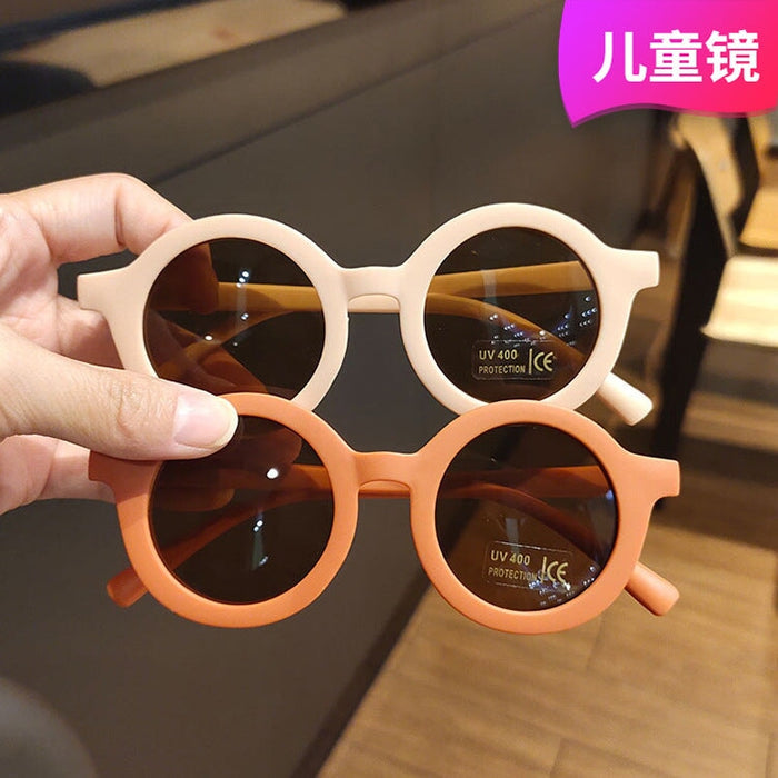 Wholesale children's round frame cream color sunglasses JDC-SG-KD139 Sun Glasses 珂盾 Wholesale Jewelry JoyasDeChina Joyas De China
