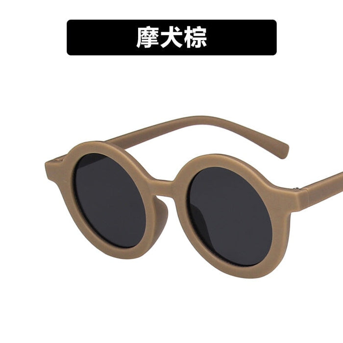 Wholesale children's round frame cream color sunglasses JDC-SG-KD139 Sun Glasses 珂盾 3 / Wholesale Jewelry JoyasDeChina Joyas De China