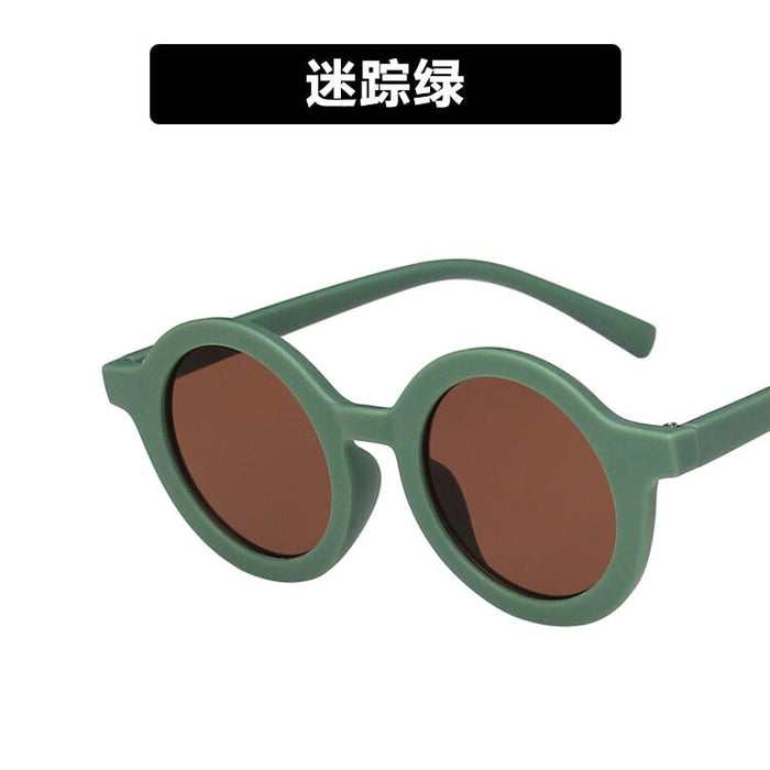 Wholesale children's round frame cream color sunglasses JDC-SG-KD139 Sun Glasses 珂盾 Wholesale Jewelry JoyasDeChina Joyas De China