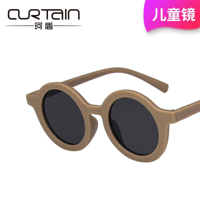 Wholesale children's round frame cream color sunglasses JDC-SG-KD139 Sun Glasses 珂盾 Wholesale Jewelry JoyasDeChina Joyas De China