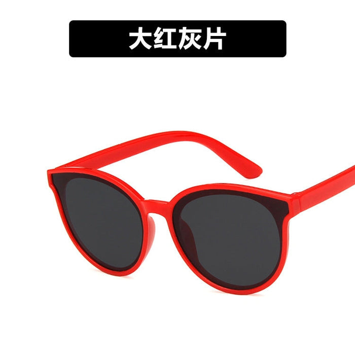 Wholesale children's UV protection round frame sunglasses JDC-SG-KD131 Sun Glasses 珂盾 Red ash tablet Wholesale Jewelry JoyasDeChina Joyas De China