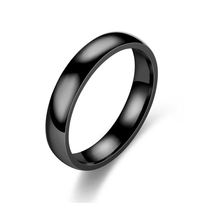 Wholesale circular arc stainless steel smooth ring JDC-RS-Dingc009 Rings 顶潮 black 5 Wholesale Jewelry JoyasDeChina Joyas De China