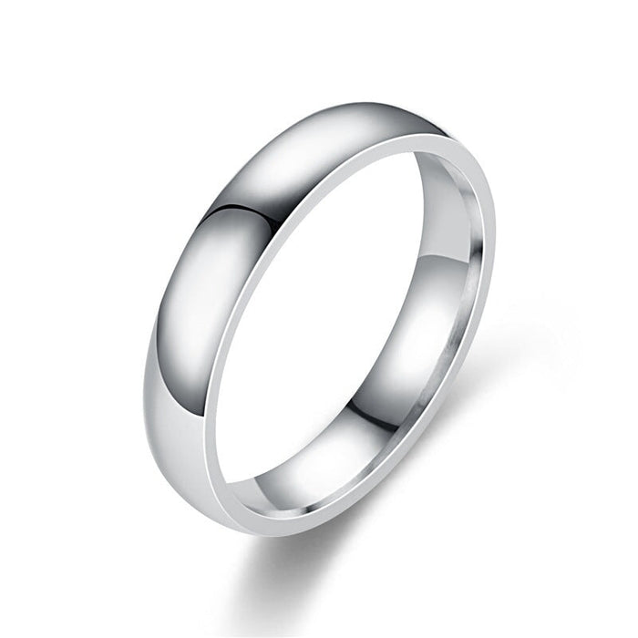 Wholesale circular arc stainless steel smooth ring JDC-RS-Dingc009 Rings 顶潮 sliver 5 Wholesale Jewelry JoyasDeChina Joyas De China