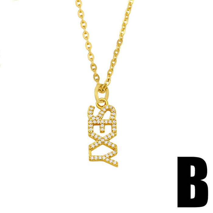 Wholesale clavicle chain diamond badgirlnku45 mother's Day JDC-NE-AS565 necklaces 翱昇 Wholesale Jewelry JoyasDeChina Joyas De China