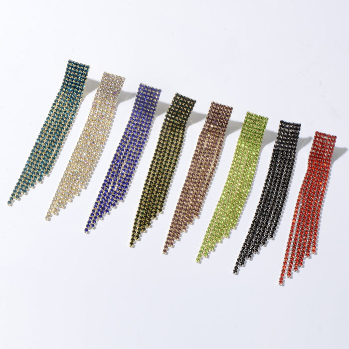 Wholesale Claw Chain S925 Silver Needle Gold Plated Long Tassel Earrings JDC-ES-Mix003 Earrings 迷茜 Wholesale Jewelry JoyasDeChina Joyas De China