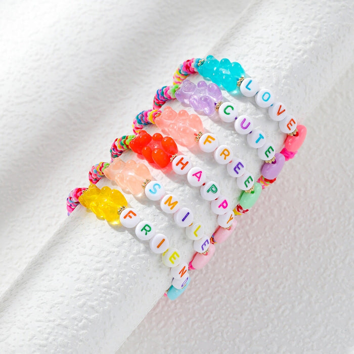 Wholesale clay resin bear weaving bracelet JDC-BT-YiD007 Bracelet 宜达 Wholesale Jewelry JoyasDeChina Joyas De China