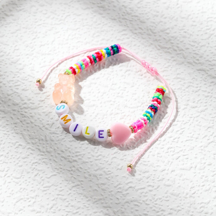 Wholesale clay resin bear weaving bracelet JDC-BT-YiD007 Bracelet 宜达 Wholesale Jewelry JoyasDeChina Joyas De China