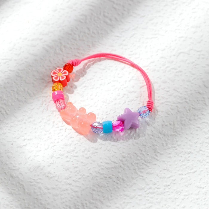 Wholesale clay resin bear weaving bracelet JDC-BT-YiD007 Bracelet 宜达 Wholesale Jewelry JoyasDeChina Joyas De China