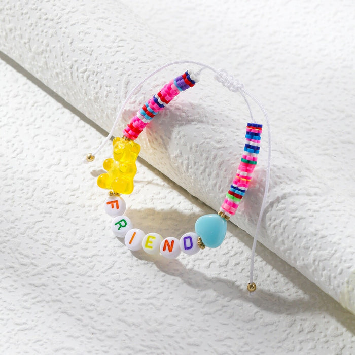 Wholesale clay resin bear weaving bracelet JDC-BT-YiD007 Bracelet 宜达 Wholesale Jewelry JoyasDeChina Joyas De China