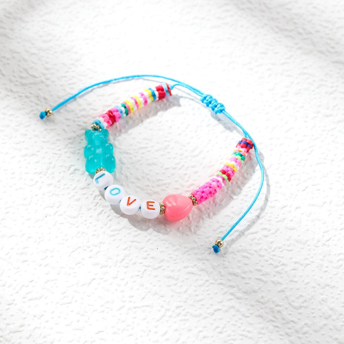 Wholesale clay resin bear weaving bracelet JDC-BT-YiD007 Bracelet 宜达 Wholesale Jewelry JoyasDeChina Joyas De China