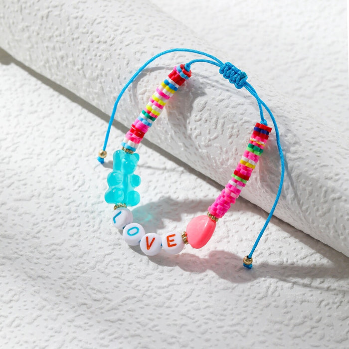 Wholesale clay resin bear weaving bracelet JDC-BT-YiD007 Bracelet 宜达 Wholesale Jewelry JoyasDeChina Joyas De China