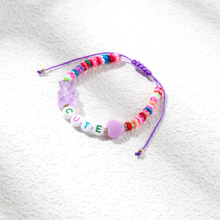 Wholesale clay resin bear weaving bracelet JDC-BT-YiD007 Bracelet 宜达 SL0159 Wholesale Jewelry JoyasDeChina Joyas De China