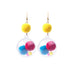Wholesale Clear Ball Colorful Hair Ball Earrings JDC-ES-GSMDD027 Earrings 萌豆豆 Wholesale Jewelry JoyasDeChina Joyas De China