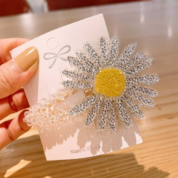 Bulk Jewelry Wholesale cloth Daisy hair clips JDC-HC-K022 Wholesale factory from China YIWU China